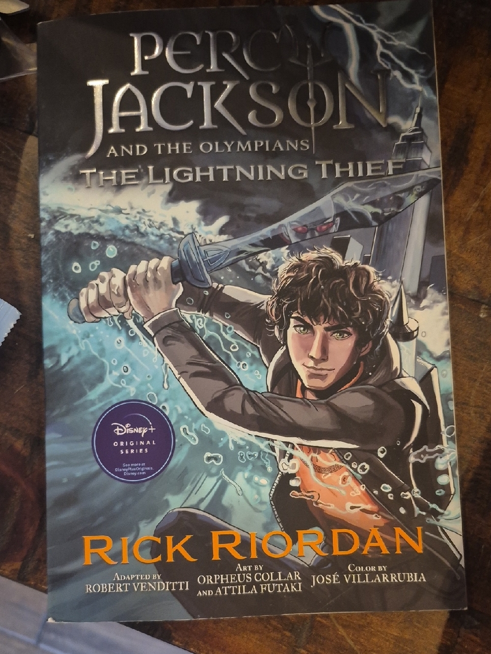 Percy Jackson: The Lightning Thief Graphic Novel by - Blue Cover